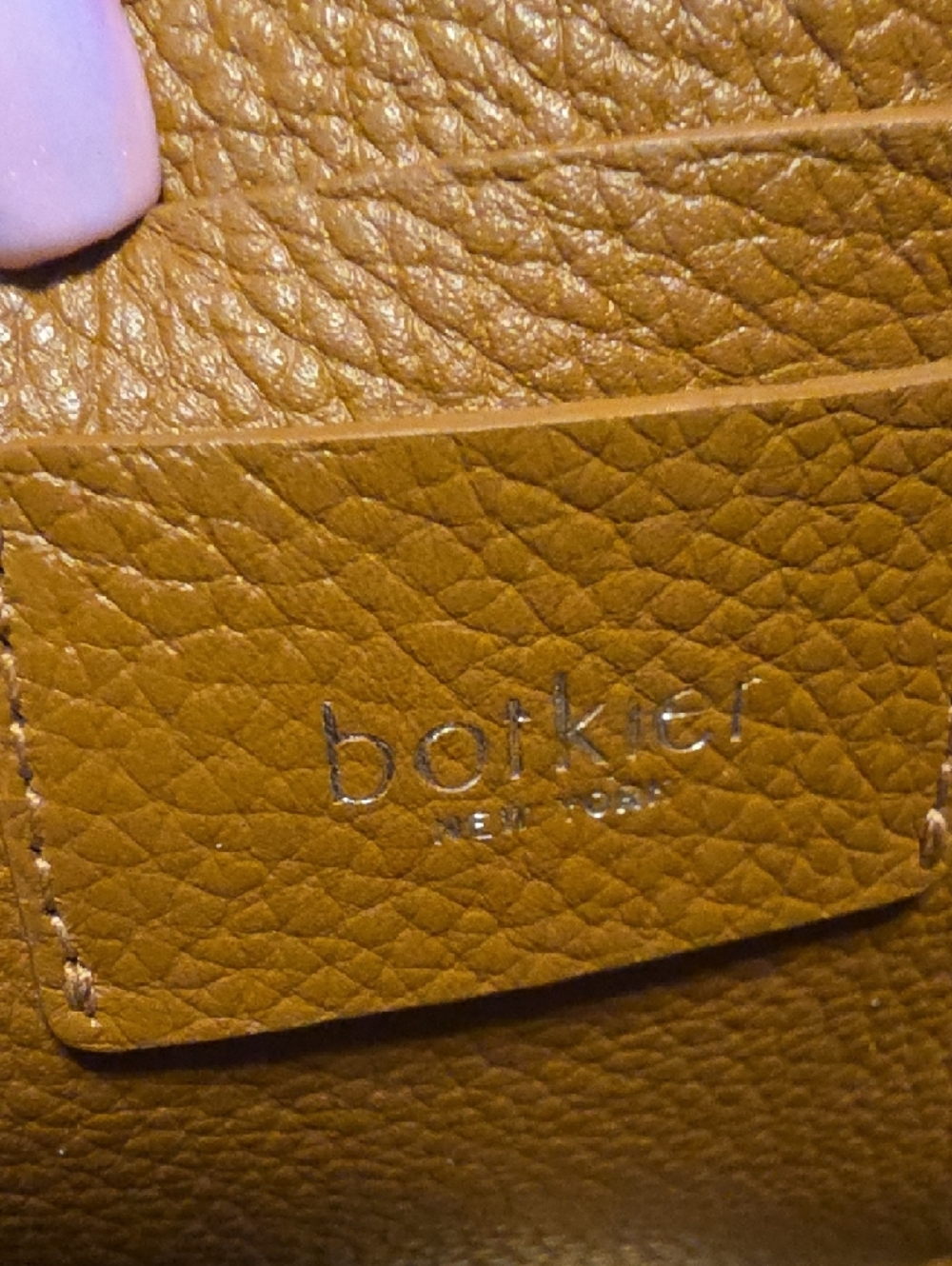Botkier Tan Leather Tote with Black Zipper - Picture 11 of 12